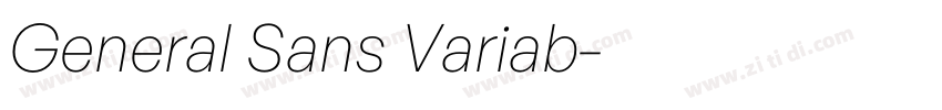 General Sans Variab字体转换